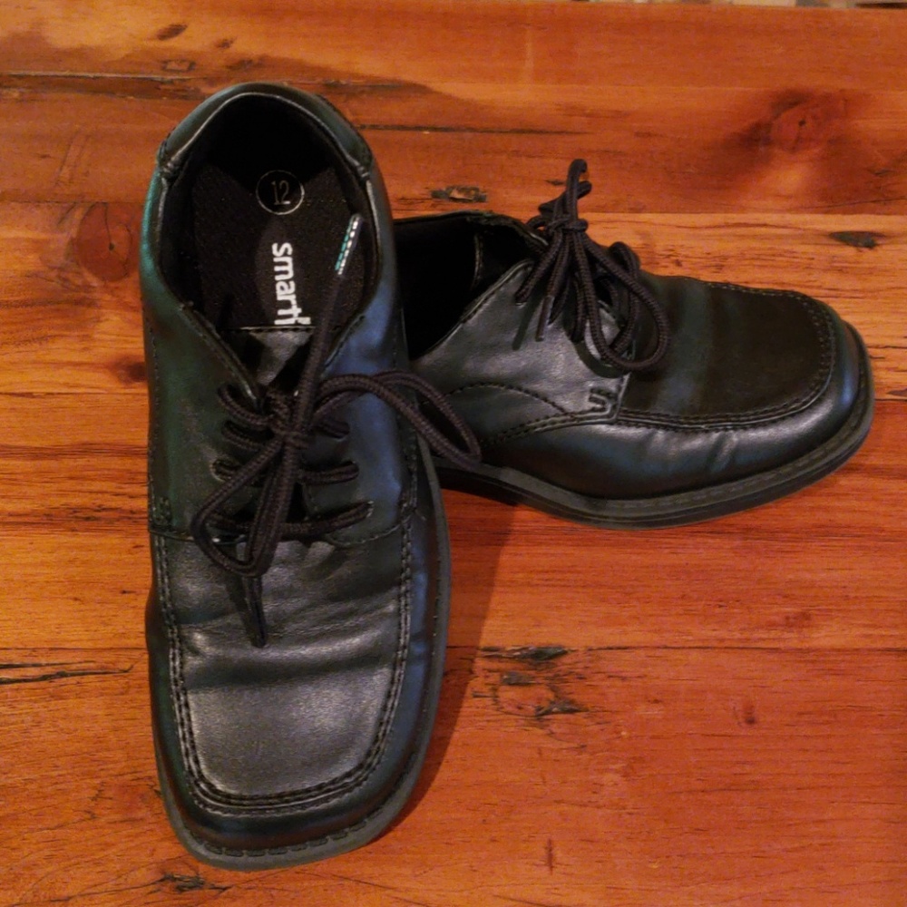 Black dress shoes - little boys 12